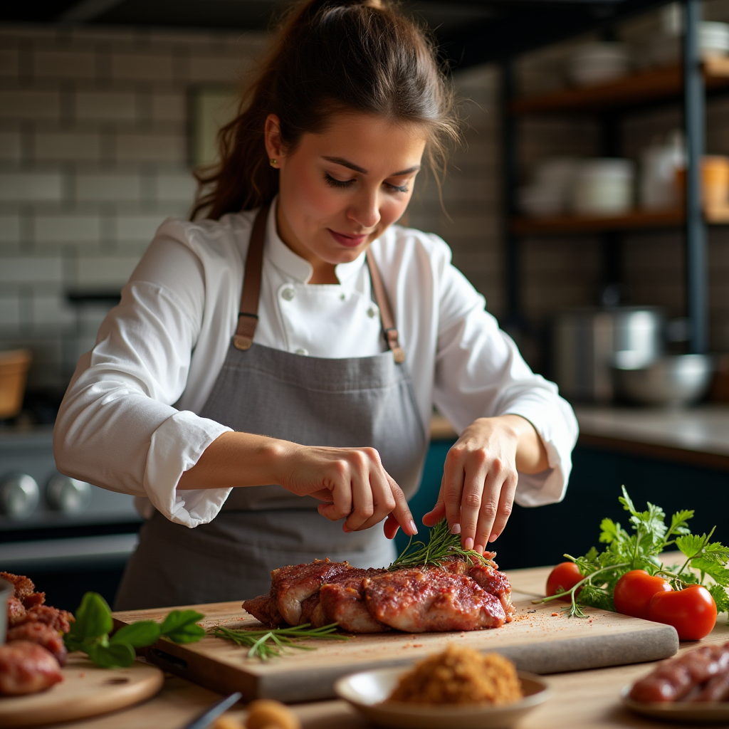 an_image_of_a_chef_women_preparing_a_meat_based_recipe_in_her_kitchen_nv6obh5ctsvo042u6aoj_1