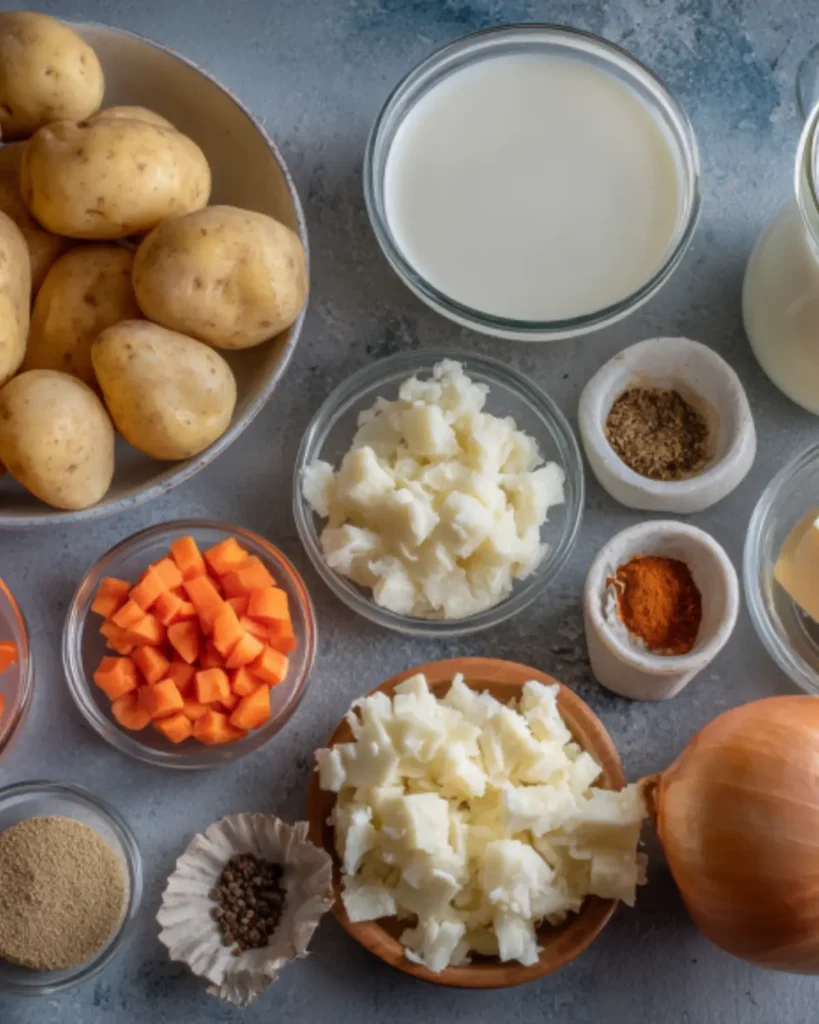 Ingredients for Old-Fashioned Potato Soup