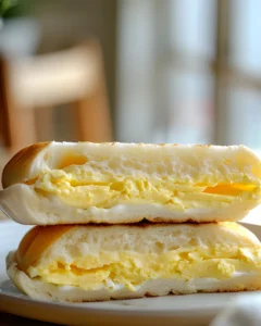 Japanese Egg Sandwich made with soft milk bread and creamy egg salad filling, sliced in half and served on a white plate.