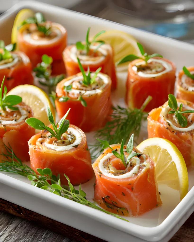 smoked salmon pinwheels appetizer platter